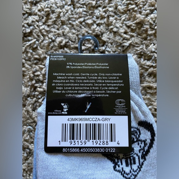 Mens Mickey Mouse Socks 2pk. - Picture 4 of 4